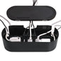 D-Line Large Cable Tidy Units, 16.5" x 6.5" x 5.25", Black
